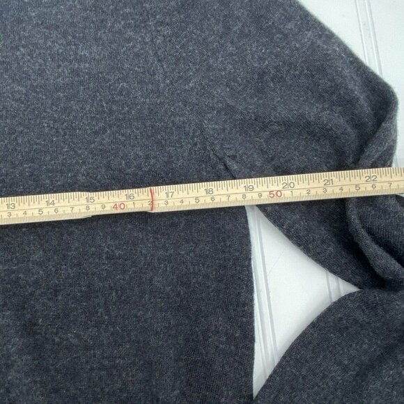 Express Sweater Mens Large Gray Knit‎ Pullover Crew Neck Long Sleeve Merino Wool - Picture 8 of 8
